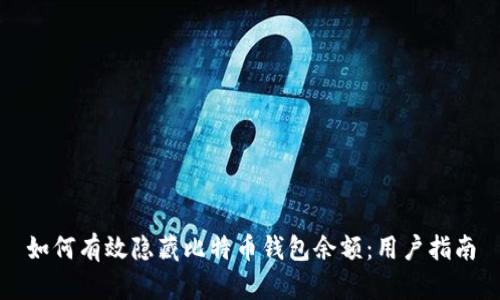 如何有效隐藏比特币钱包余额：用户指南